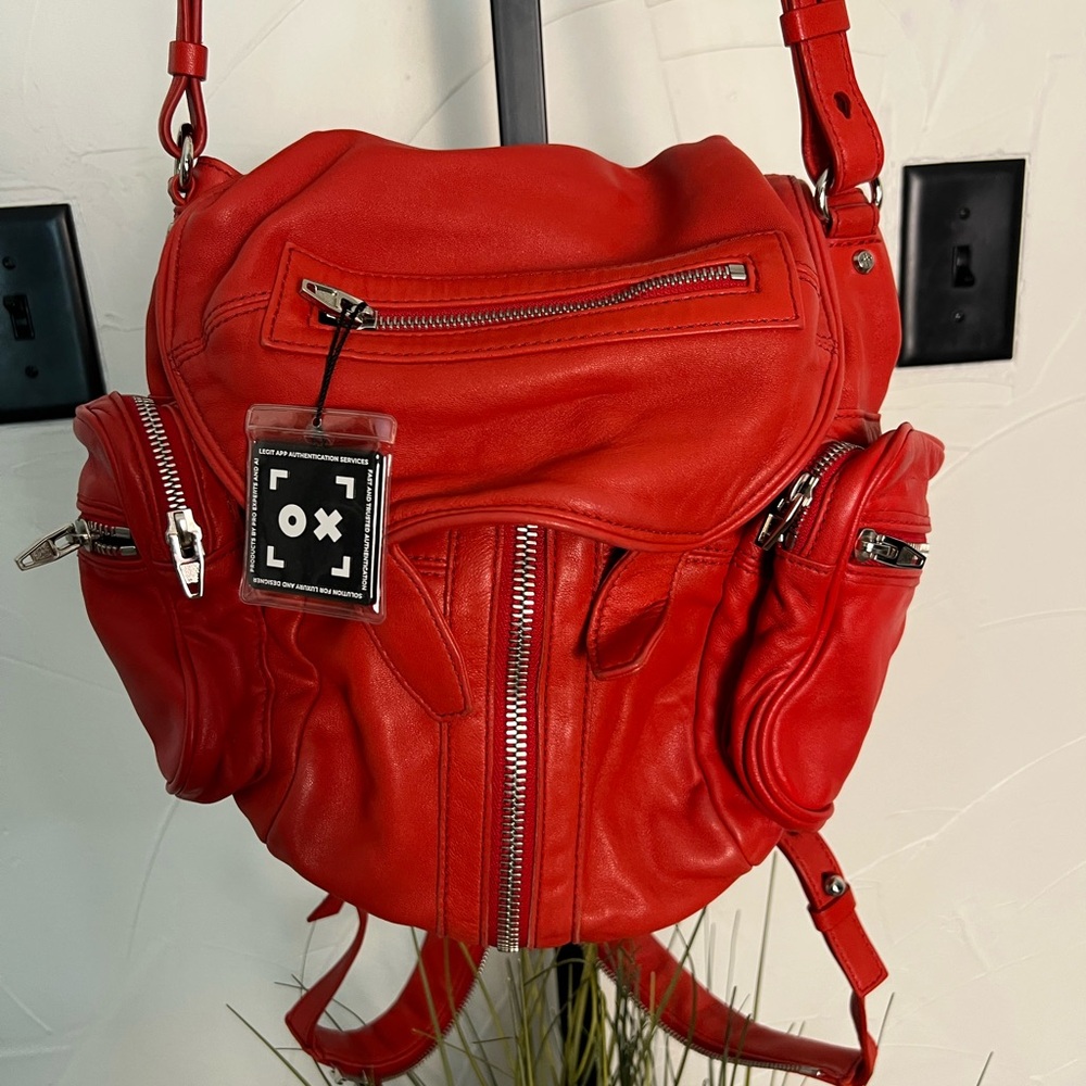 Alexander Wang Red Leather Backpack